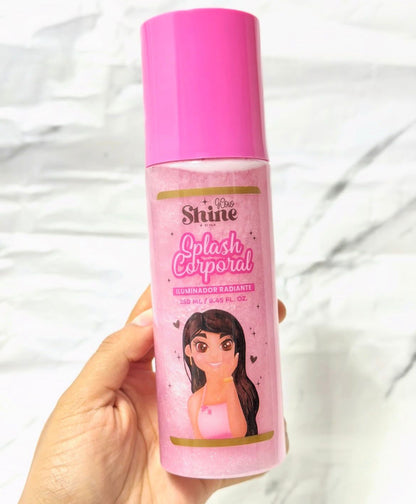 SPLASH CORPORAL ROSADO  250 ML GLOW SHINE BY YAJA