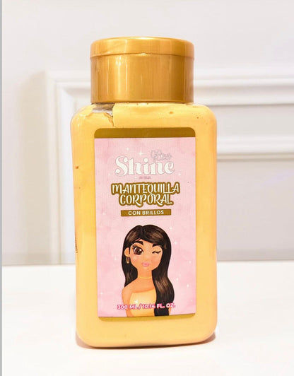 MANTEQUILLA CORPORAL CON BRILLO DORADA 💛