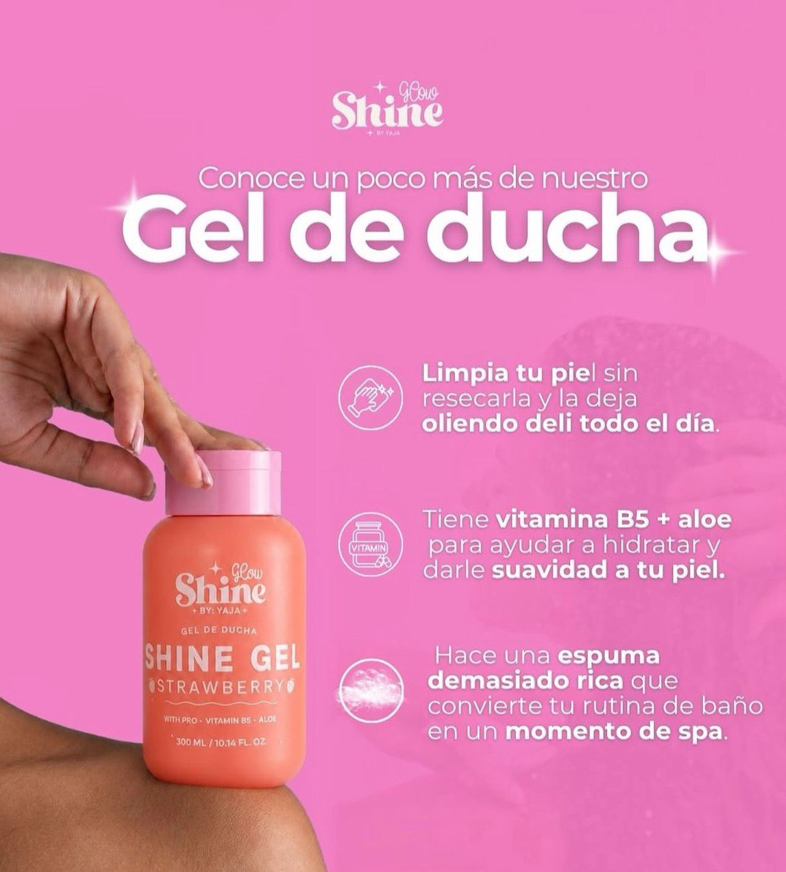 GEL DE DUCHA GLOW  SHINE STRAWBERRY