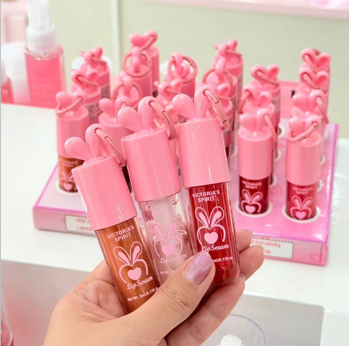 LIP SERUM GLOSS PINK CORA TAPE VICTORIA'S SPIRIT