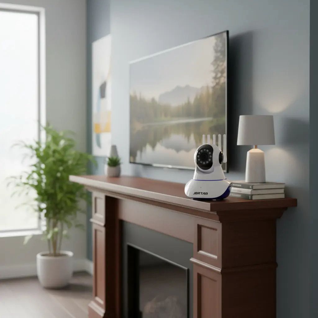 CAMARA DE SEGURIDAD IP WIFI INALAMBRICA HD 360 ° PANORAMICA JORTAN