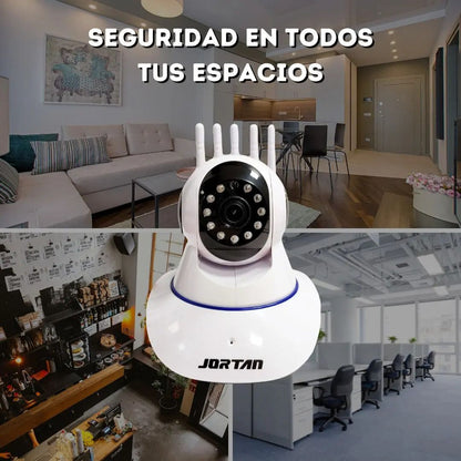 CAMARA DE SEGURIDAD IP WIFI INALAMBRICA HD 360 ° PANORAMICA JORTAN