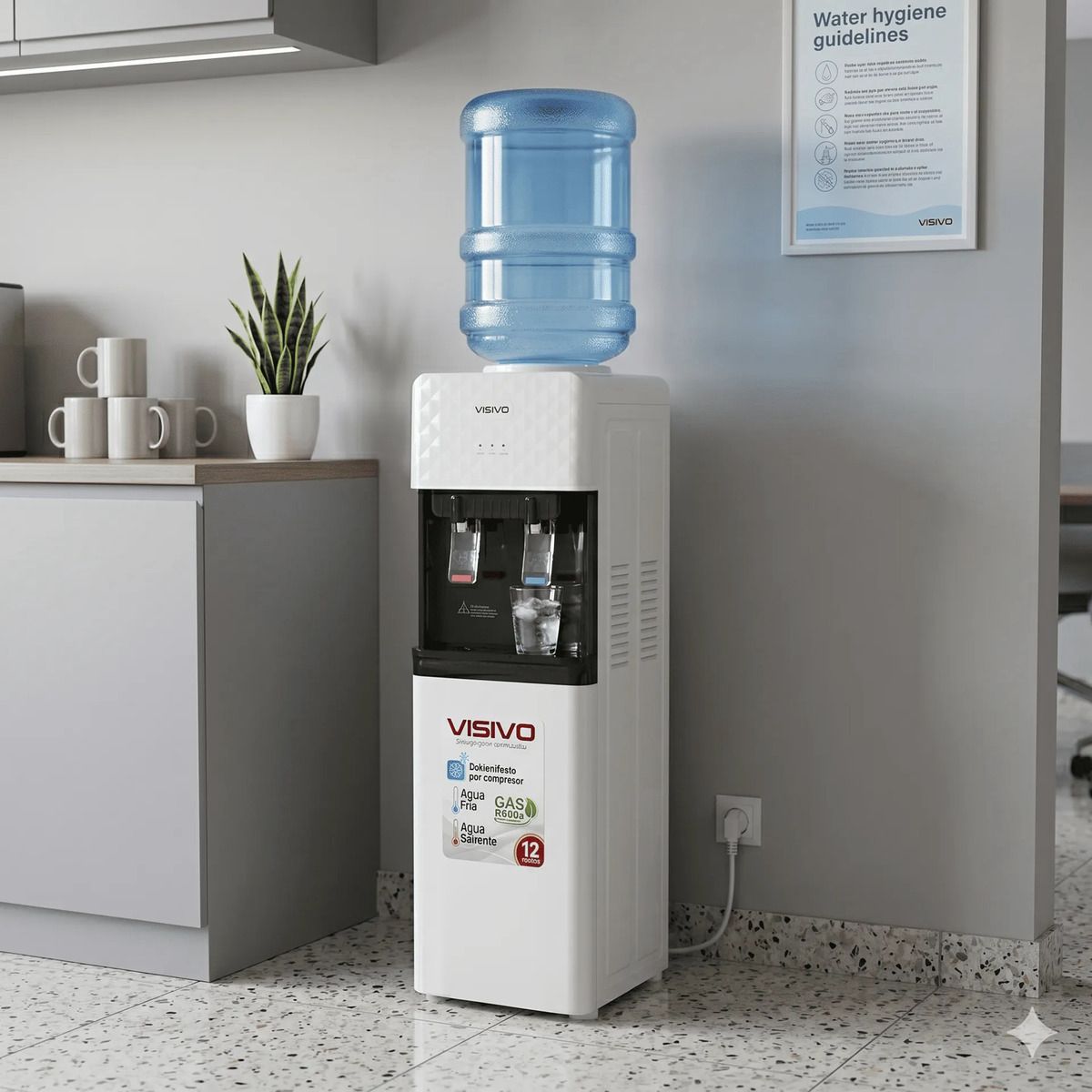 DISPENSADOR AGUA VISIVO VWD-SR95GGS