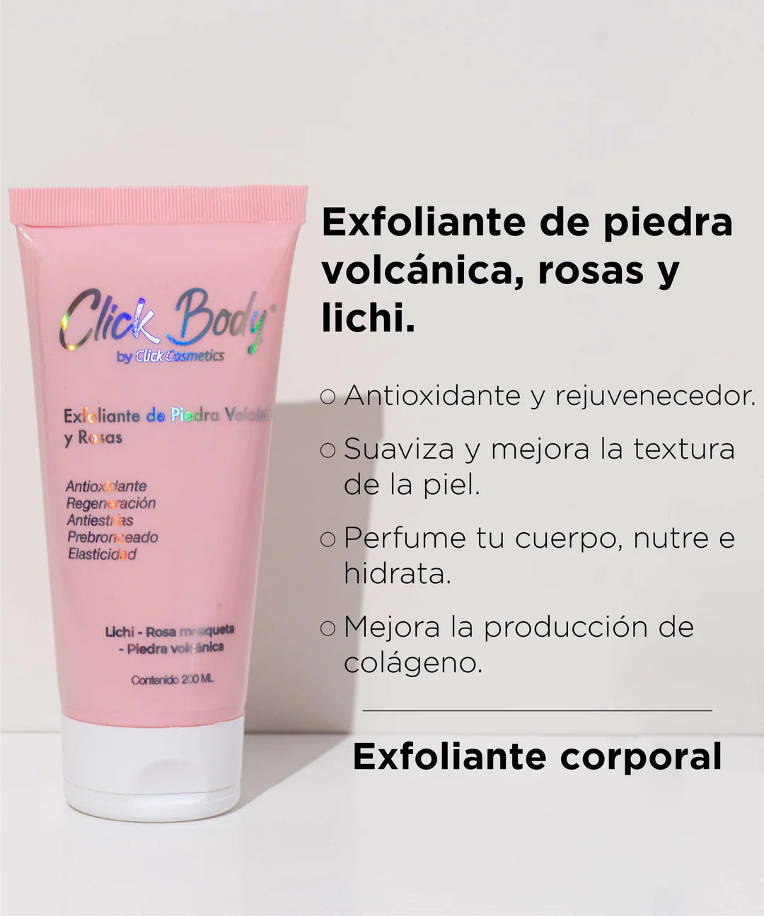Exfoliante de piedra volcánica y Rosas