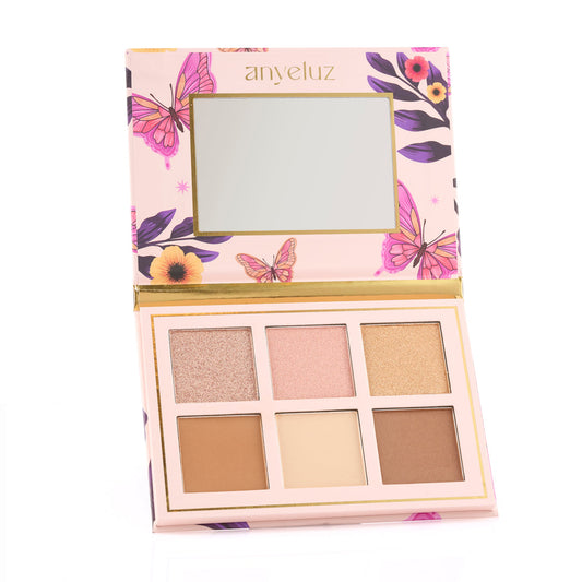 Paleta de Iluminadores, contornos y rubores Glam Face Anyeluz
