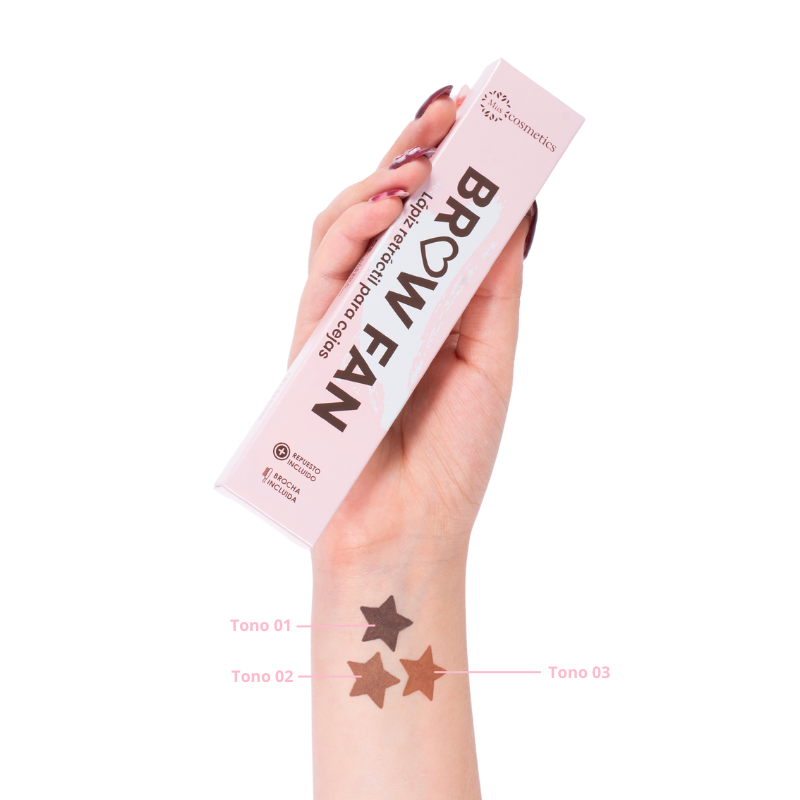 LAPIZ DE CEJAS RETRATIL BROWFAN  PARA CEJAS MISS COSMÉTICS