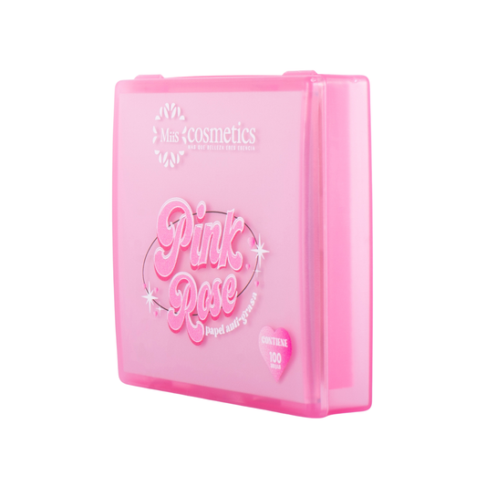 Papel anti-grasa facial   pink rose mis cosmétics