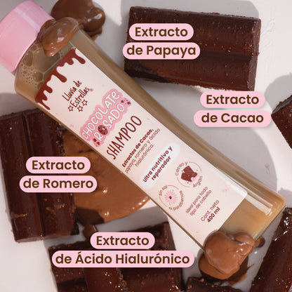 SHAMPOO CHOCOLATE ROSADO LLUVIA DE ESTRELLAS 💫