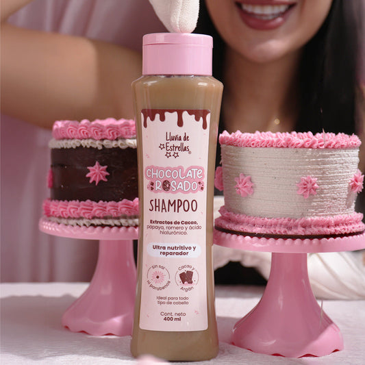 SHAMPOO CHOCOLATE ROSADO LLUVIA DE ESTRELLAS 💫