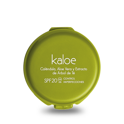 POLVO COMPACTO CONTROL IMPERFECION KALOE  ESTRACTO DE ARBOL DE TĖ  ANA MARÍA