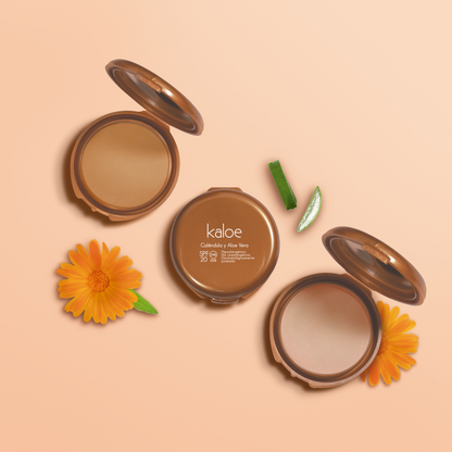 POLVO COMPACTO KALOE DE  CALENDULA Y ALOE VERA  ANA MARIA