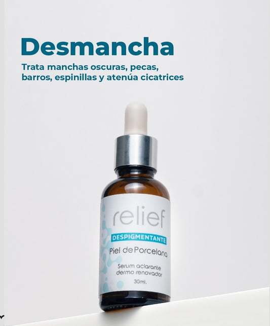 Despigmentante piel de porcelana sérum aclarante dermo renovador