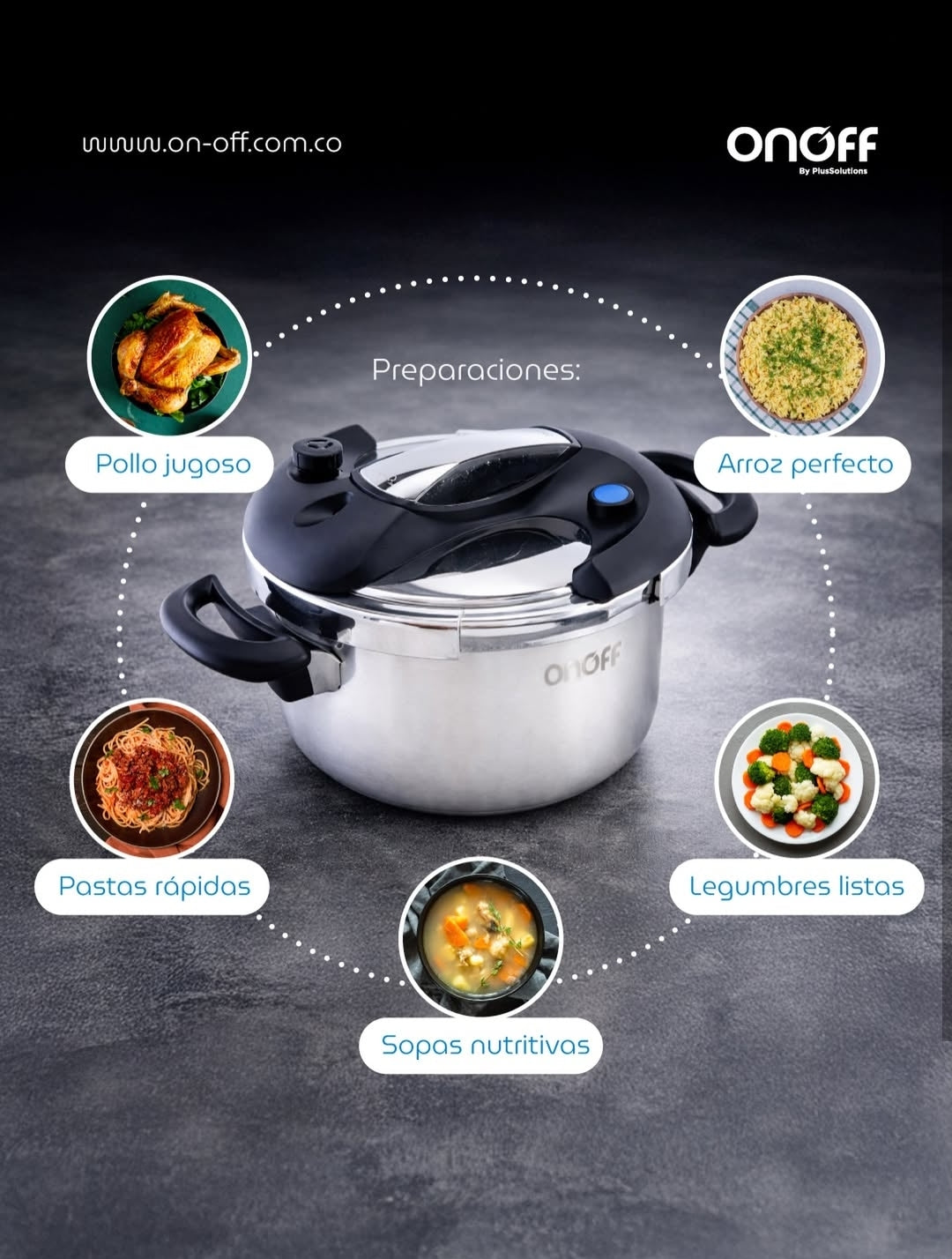 Olla a presión ONOFF 5L