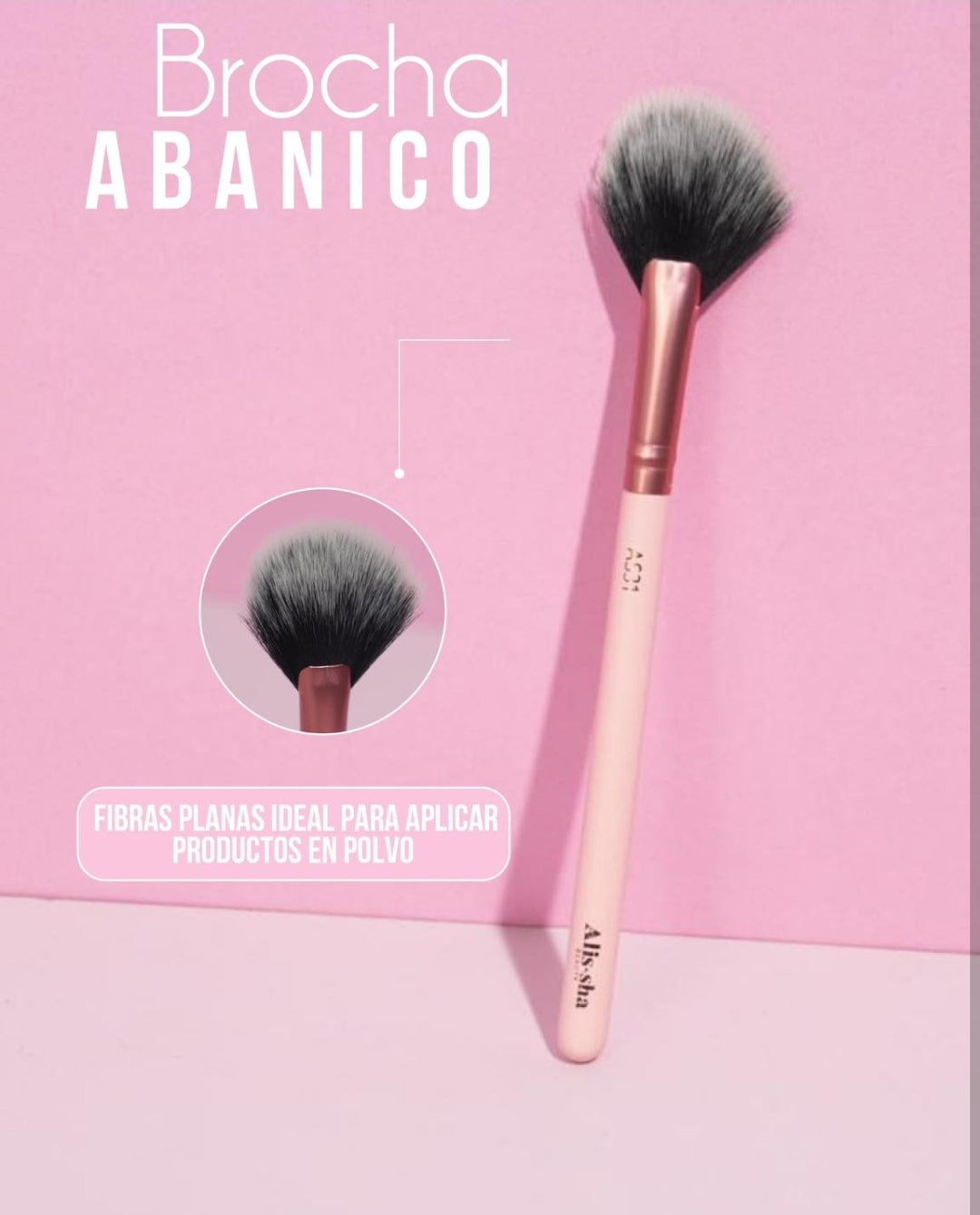 Brocha abanico iluminadora  AS31 alis-sha