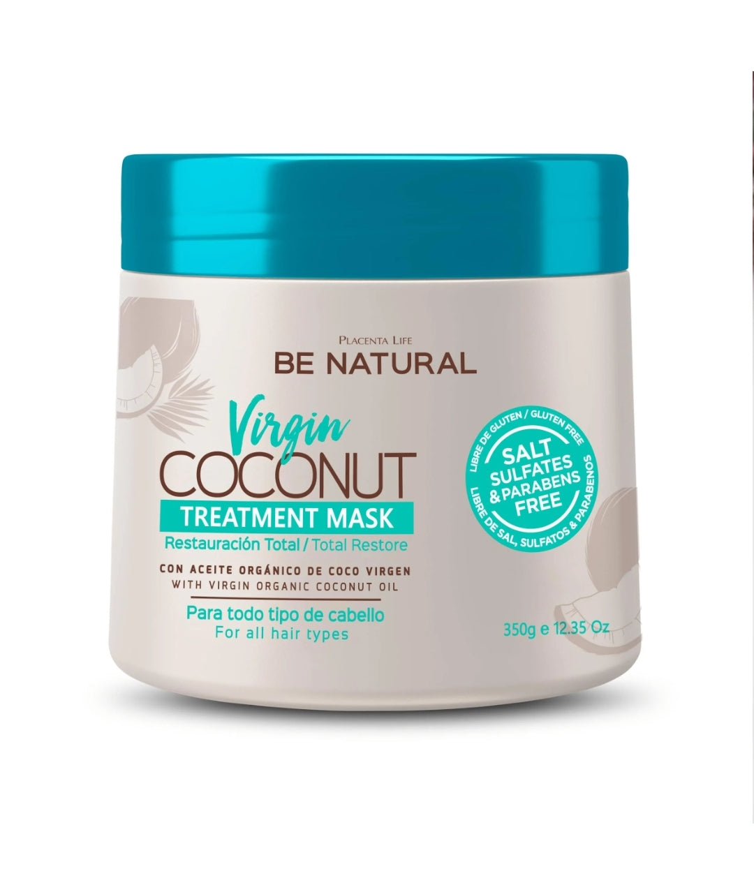 Tratamient virgin  coconut mask Be Natural