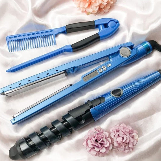 Combo de Plancha y Rizadora Titanium