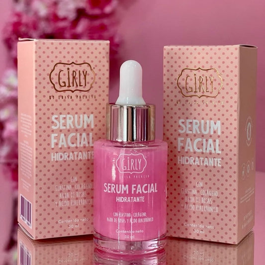 Serum Facial Hidratante con Elastina ,colágeno ,Aguade rosas Girly