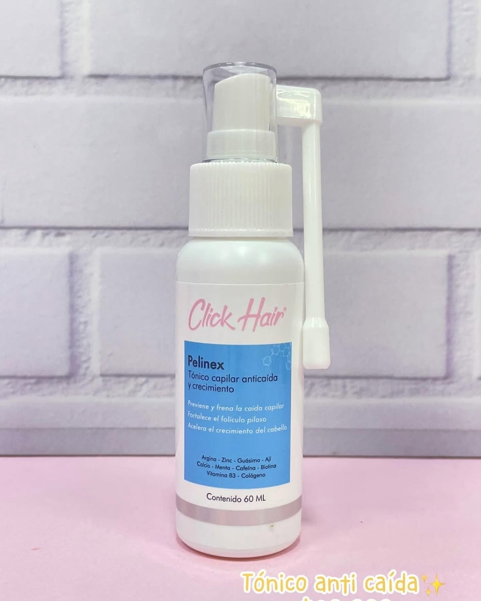 Pelinex Tónico capilar Anticaida y Crecimiento Click Hair 60ml
