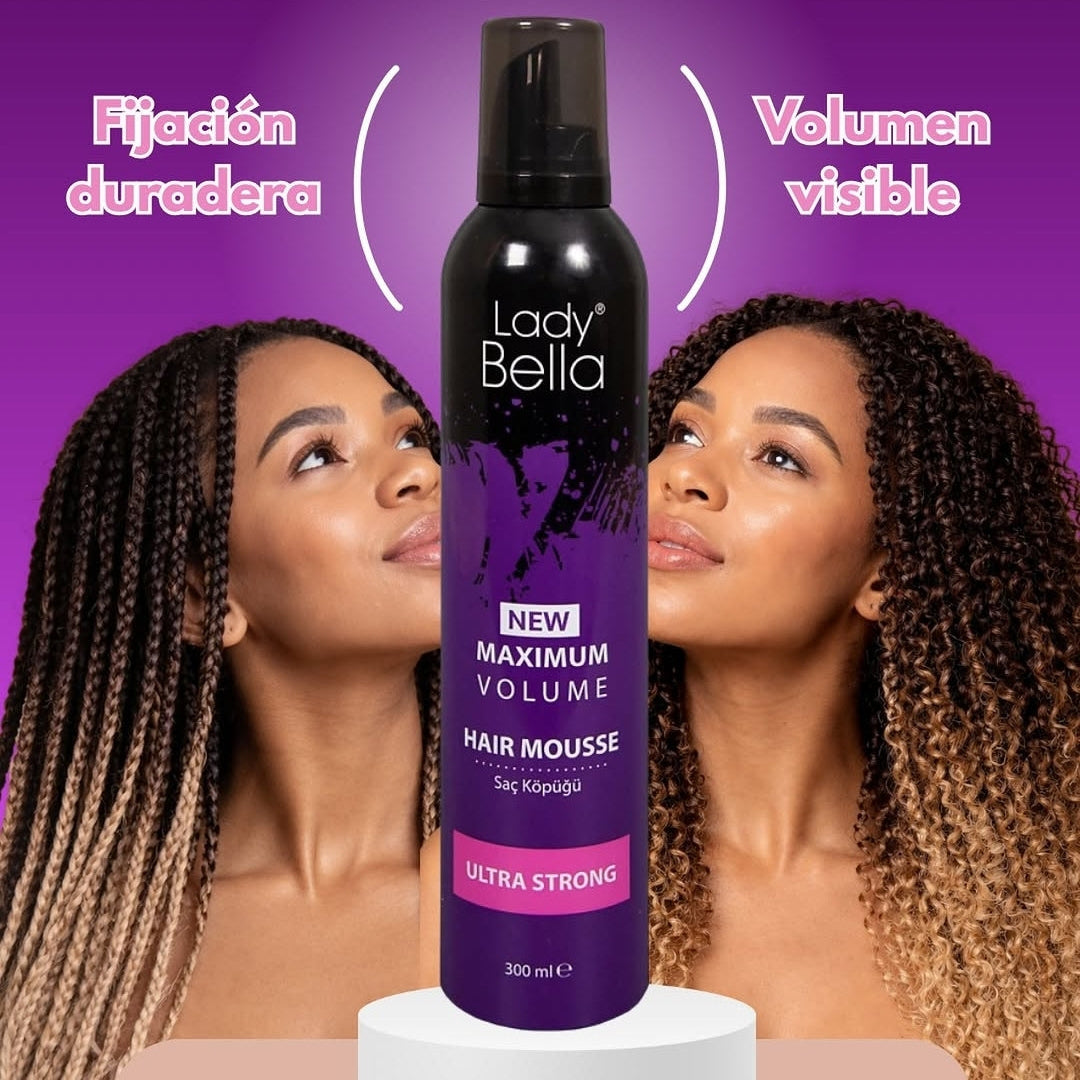 Espuma Para El Cabello HAIR MOUSSE LADY BELLA MAXIMUM VOLUME  300 ML