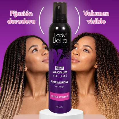 Espuma Para El Cabello HAIR MOUSSE LADY BELLA MAXIMUM VOLUME  300 ML