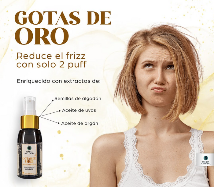 Gotas de Oro Aceite Antifrizz de Magia Natural