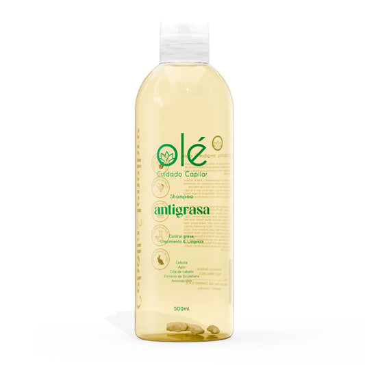 Shampoo cebolla, jengibre, apio Antigrasa