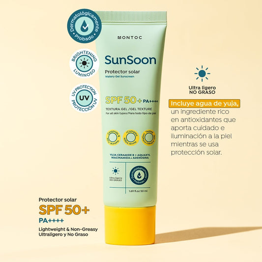 Protector solar ultraligero en gel  Sunsoon Montoc