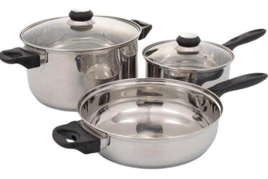 Bateria 5 Piezas Acero Inoxidable Corona