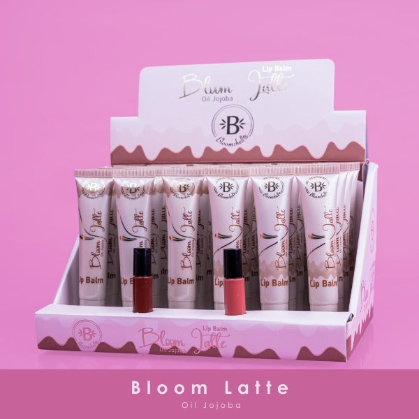 Bloom latte lip balm (display)/brillo hidratante