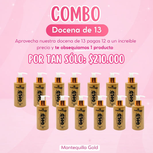 Combo Docena de 13 Mantequilla Gold