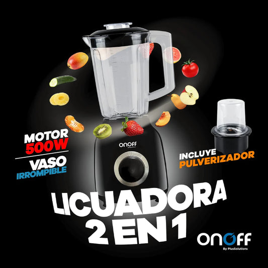 Licuadora 2 en 1  On Off