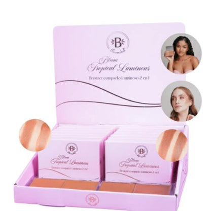 Bronzer compacto luminoso   2 en 1 bloomshell