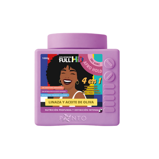 Ponto 4 en 1 Afro hold, Linaza y aceite de oliva