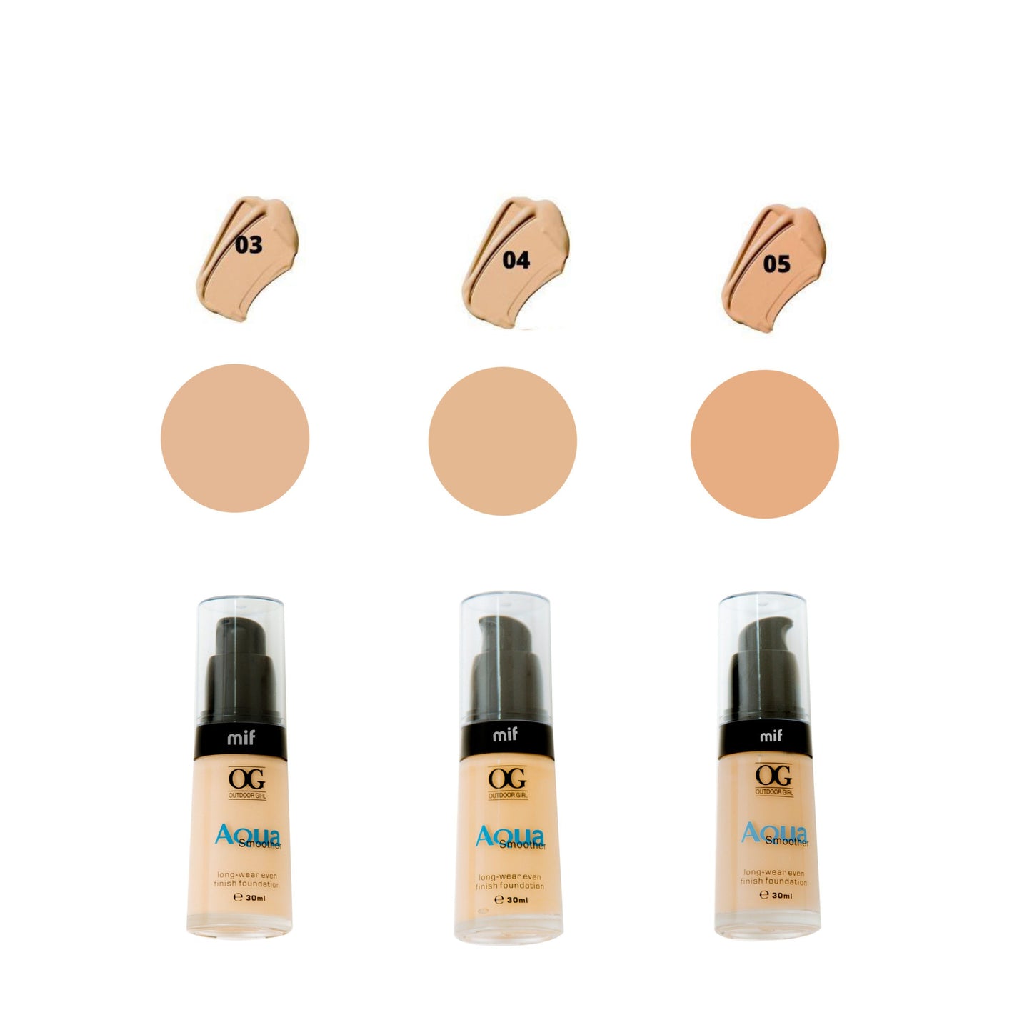 Aqua Smooth de OG Outdoor Girl está disponible en los tonos que solicitas. Los tonos 3, 4, y 5