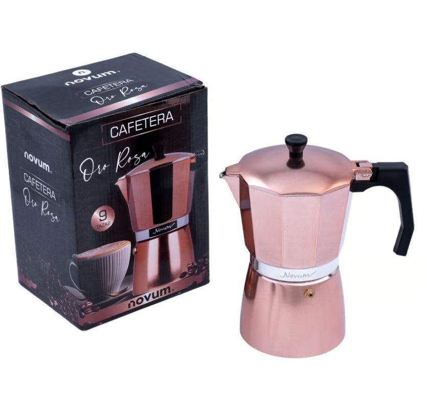 Cafetera Oro Rosa Novum