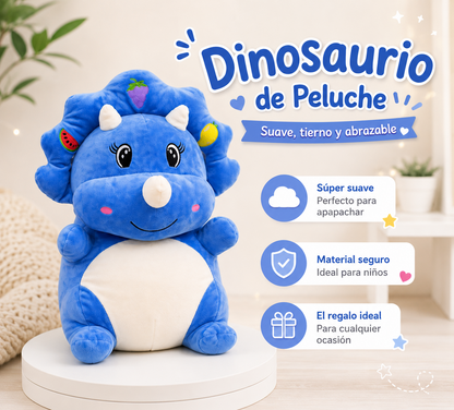 PELUCHE CON COBIJA TRICERATOPS-DINOSAURIO🦖