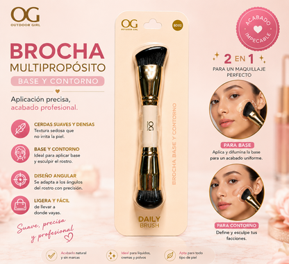 Brocha Profesional Doble Contorno/Base BD02 OG