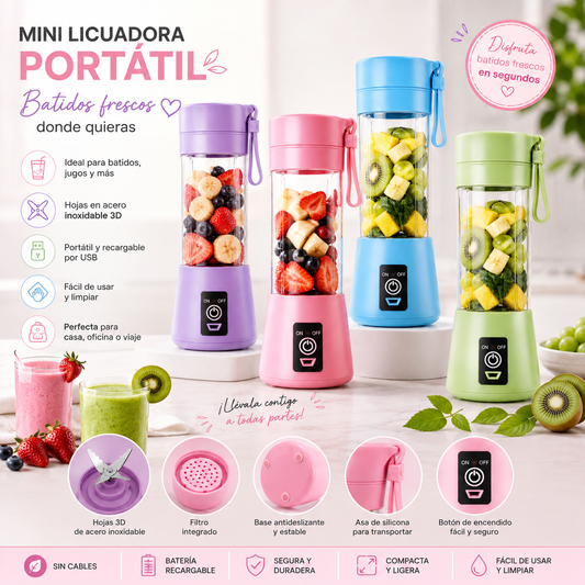 Mini licuadora portátil 380 ML  N0:HM-03