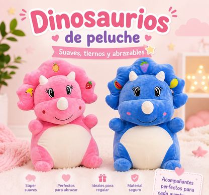 PELUCHE CON COBIJA TRICERATOPS-DINOSAURIO🦖