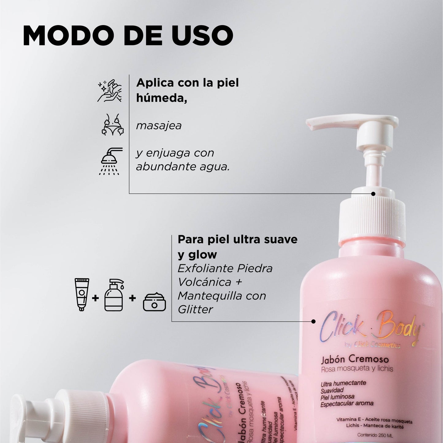 Jabón Cremoso Rosas mosquetay lichis