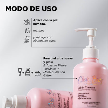 Jabón Cremoso Rosas mosquetay lichis