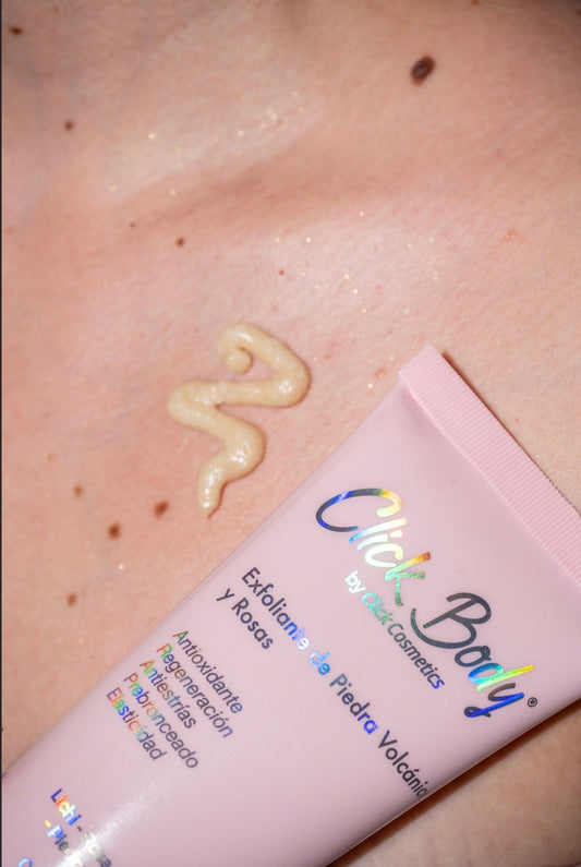 Exfoliante de piedra volcánica y Rosas