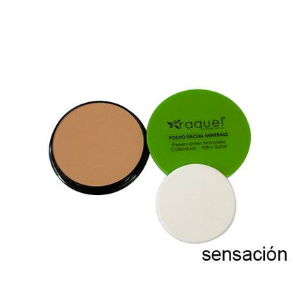 Polvo Compacto  traslúcido Minerals Con Caléndula Raquel