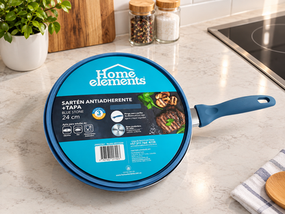 Sartén Antiadherente Home Elements Blue Stone 24 cm