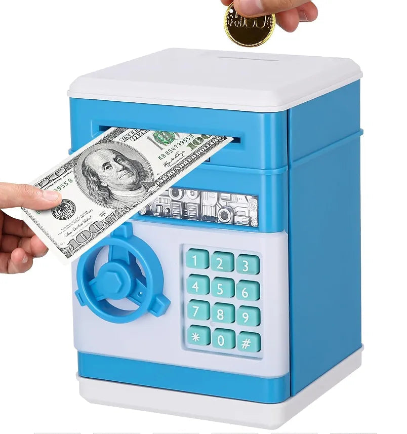 Alcancia Electronica Roba Billetes Caja Fuerte Con Clave