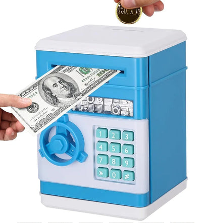 Alcancia Electronica Roba Billetes Caja Fuerte Con Clave
