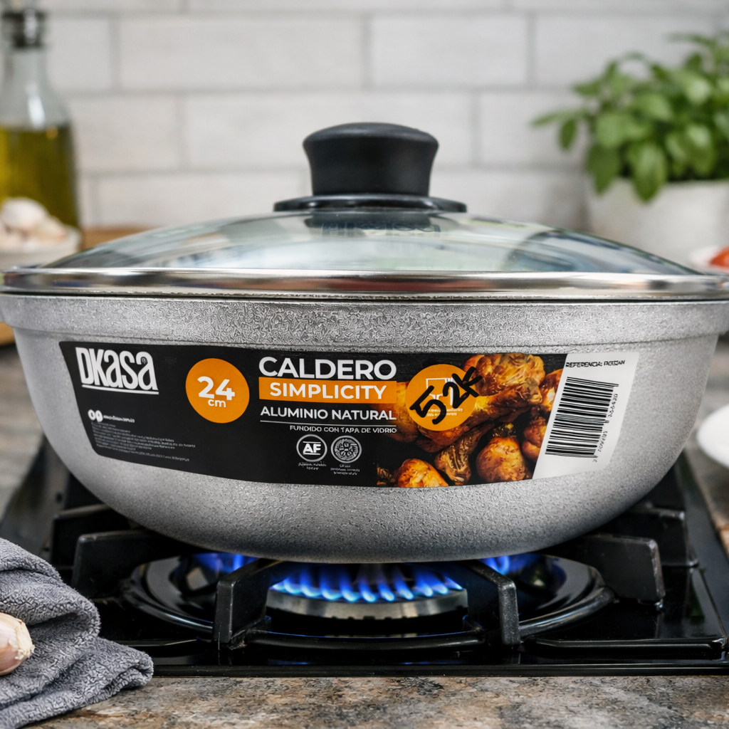 Caldero Aluminio 24 cm Dkasa