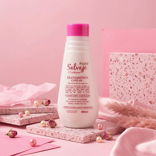 Tratamiento capilar con aceite de coco Rosado Fruto Salvaje