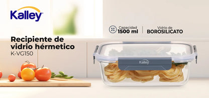 Recipiente hermético kalley 1500 ml