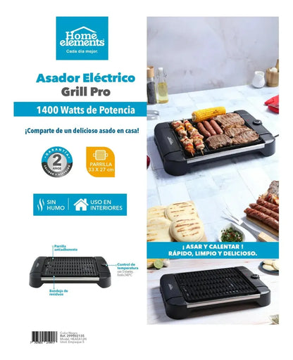 Asador eléctrico home Elements